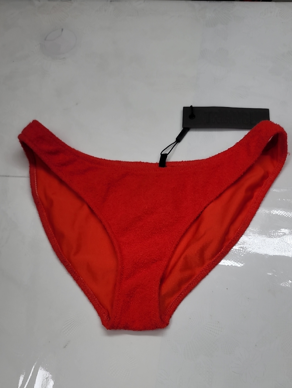 Triangl Nwt Red Terry Bikini Bottoms Size Medium